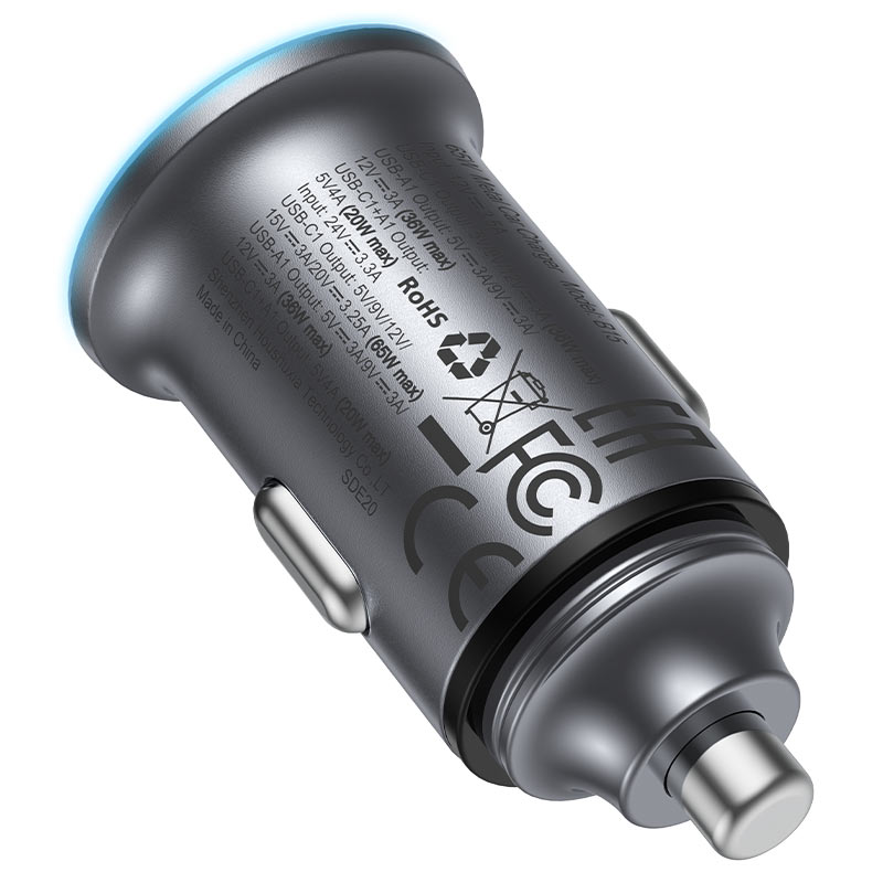 ACEFAST Fast Charge Car Charger B15 65W (1xUSB-C + 1xUSB-A)