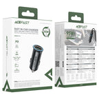 ACEFAST Fast Charge Car Charger B16 95W (1xUSB-C + 1xUSB-A) with C to C fast charging cable