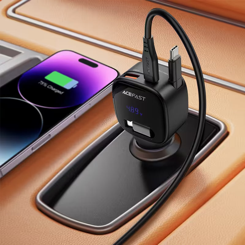 ACEFAST Fast Charge Car Charger B17 95W (2xUSB-C + 1xUSB-A)
