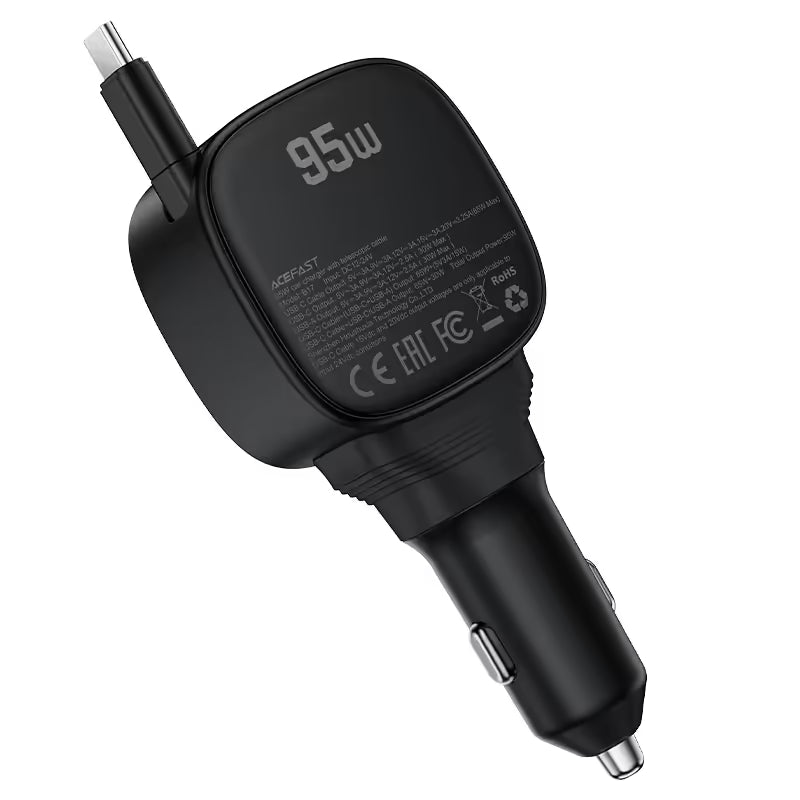 ACEFAST Fast Charge Car Charger B17 95W (2xUSB-C + 1xUSB-A)