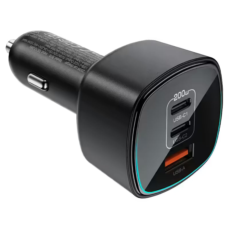 ACEFAST Fast Charge Car Charger B18 200W (2xUSB-C + 1xUSB-A)