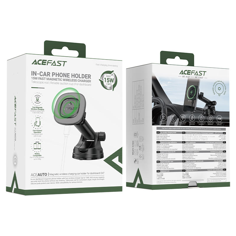 ACEFAST Fast Wireless Charger Magnetic Car Holder D47