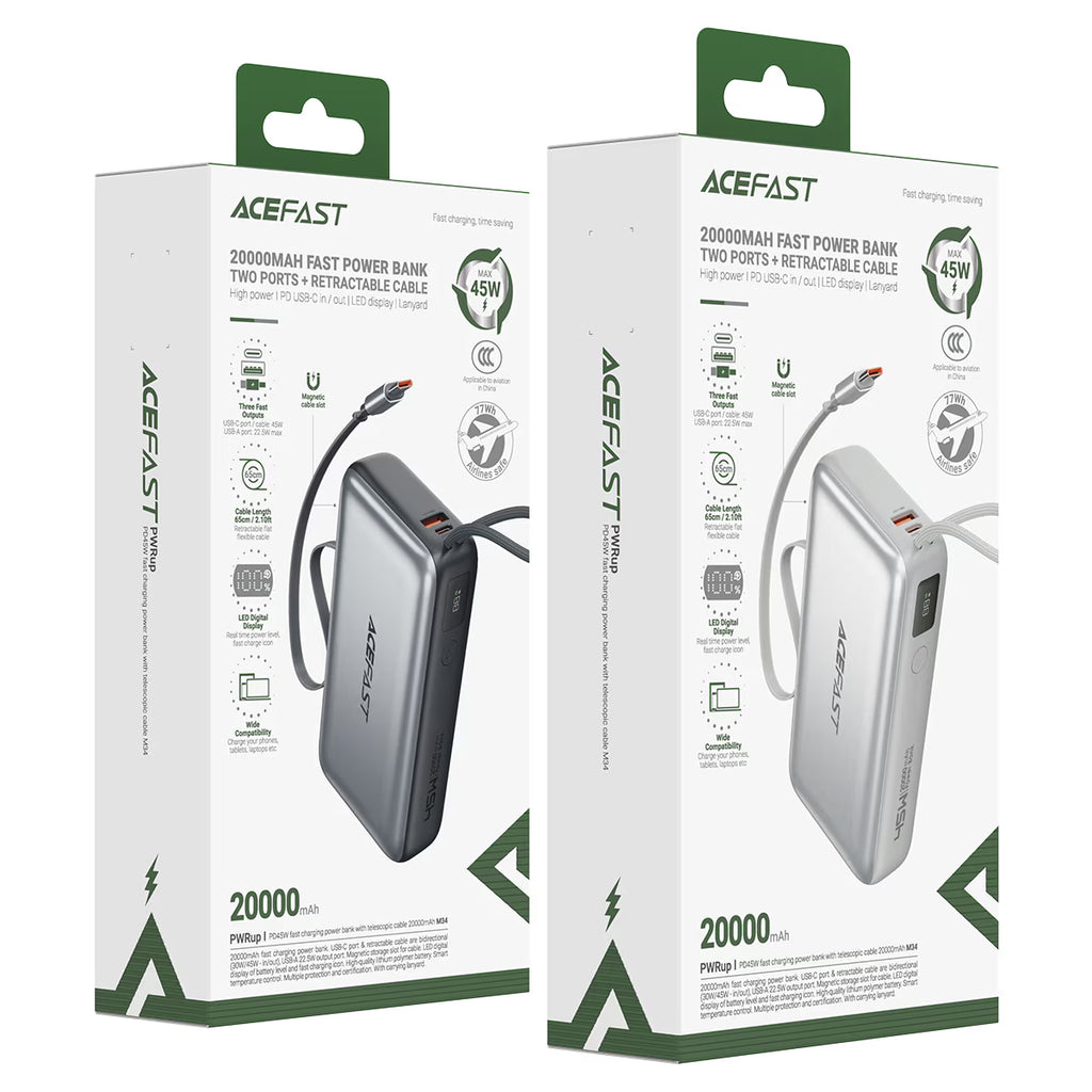 ACEFAST Fast Charge Power Bank M34 PD45W 20000mAh