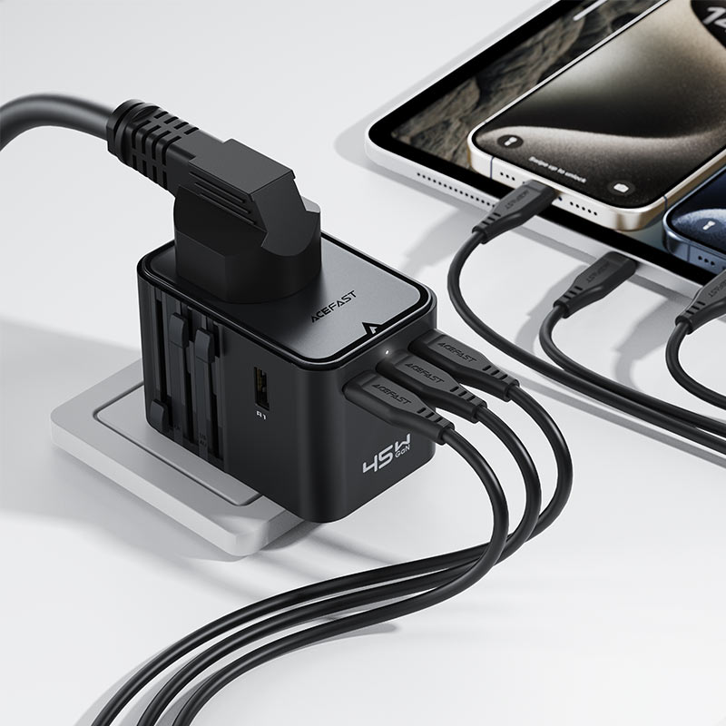 ACEFAST Charging Adapter Z8 2500W + PD45W GaN (3xUSB-C+2xUSB-A)