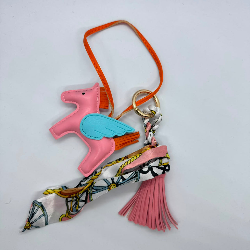 Winged Pony Leather Charm