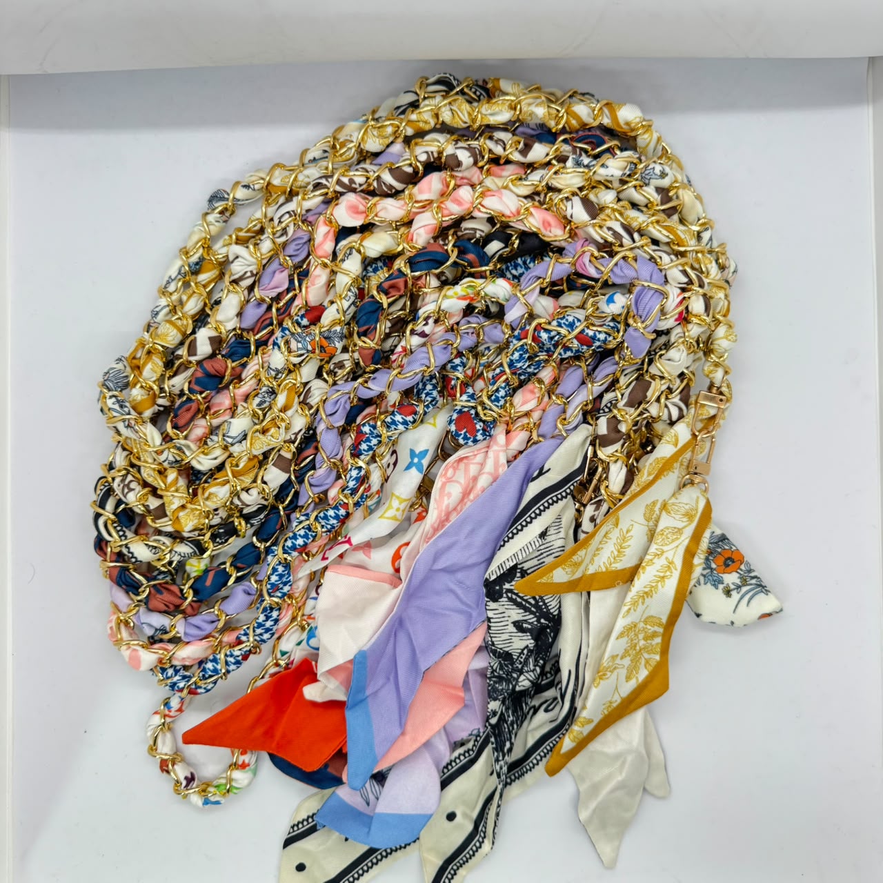 Silk Wrapped Chain Strap