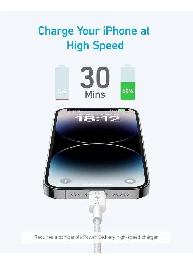 Anker Braided USB-C to Lightning Cable 0.9M A81A5