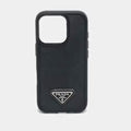 black Prada Saffiano leather iPhone case