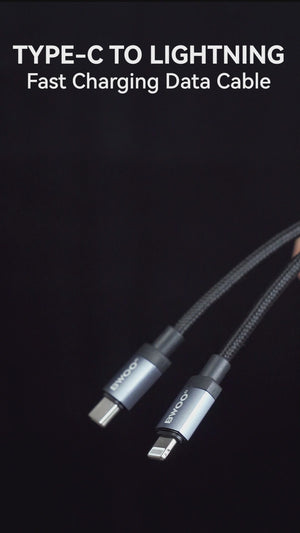 BWOO 27W Type-C to Lightning Nylon Braided Cable 1m