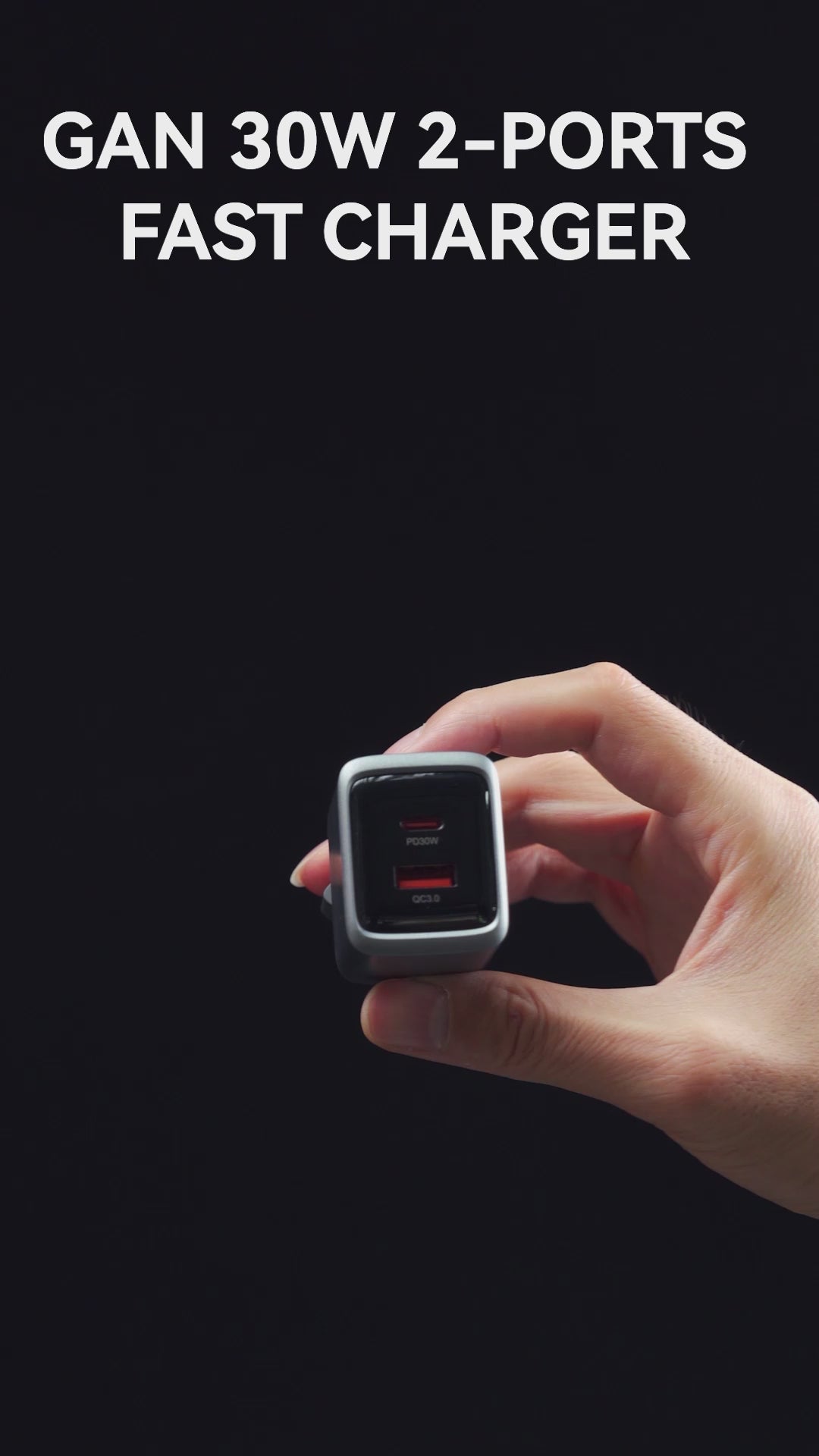 BWOO Dual-Port Type-C + USB-A Fast Charger