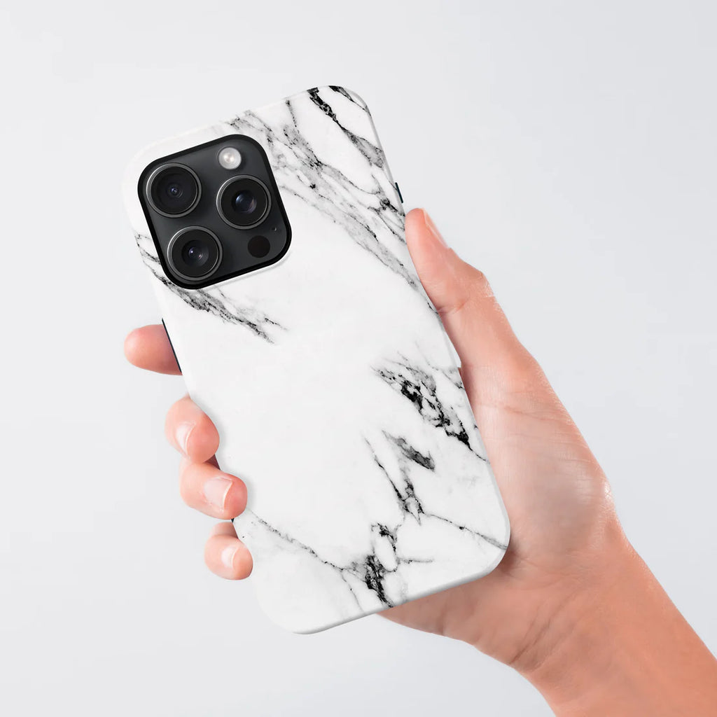 Stylish Black and White Marble Phone Case